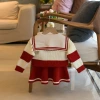 MMTKIDS 2022 корейская версия нового детского свитера с кроличьим полосатым детским костюмом T207 details Picture